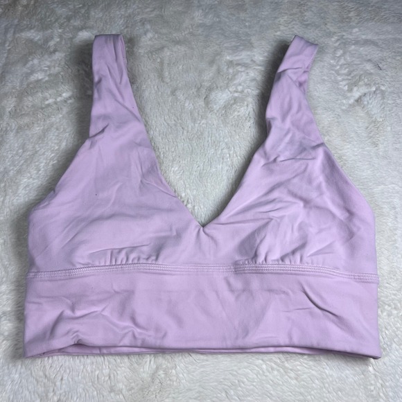 Lululemon Women's  Align Tank Top Lavender V Neck Racerback Size 6 Preowned - Picture 2 of 8